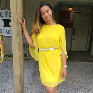 CB Established 1962 Yellow Loose Flowy Dress 12